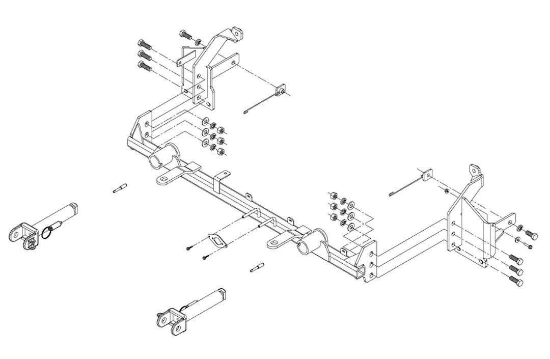 524470-5 – ROADMASTER Vehicle Baseplate, Removable Tabs With Safety Cable Hooks With Brackets/ Base Plates/ Quick Dis...